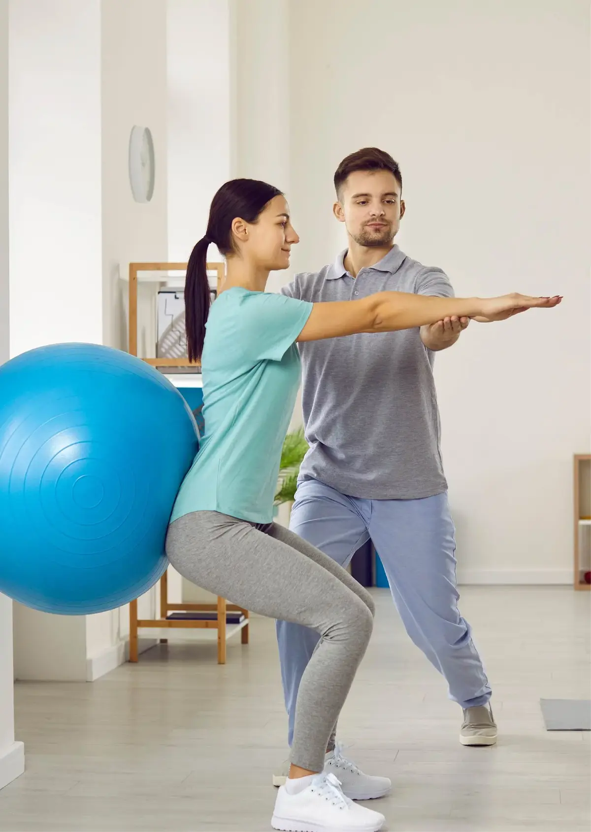 Athlete undergoing sports rehabilitation therapy