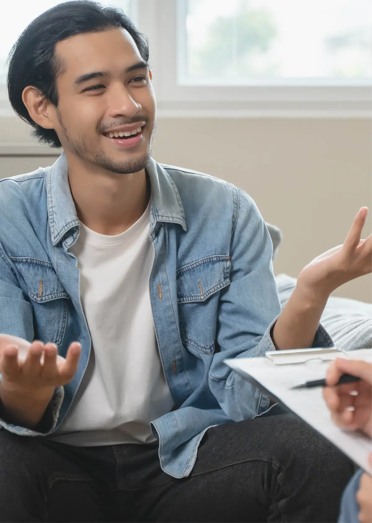 Therapist in a supportive session with a patient
